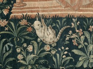 La Vie Seigneuriale: Lezen, Loire Werkplaats, c.1500 (detail) door French School